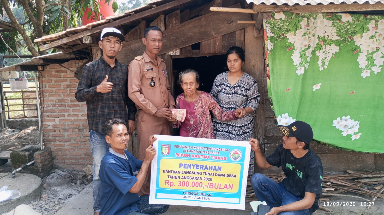 Pekon Rantau Tijang Salurkan BLT DD Bulan Juni hingga Agustus 2026 kepada 12 KPM
