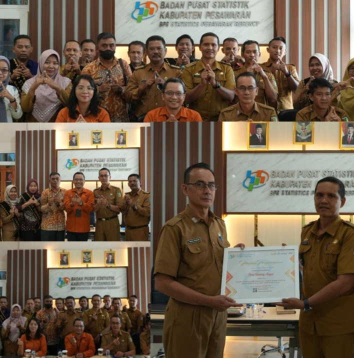 BPS Kabupaten Pesawaran Canangkan Desa Cantik 2026 Dan Kukuhkan Agen Statistik Desa