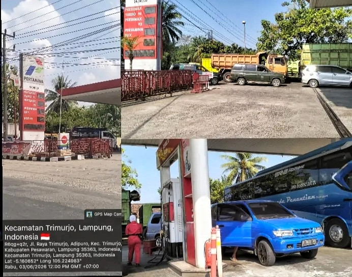 SPBU 24.341.130 Trimurjo Diduga Jual Solar Subsidi Secara Ilegal, Libatkan Oknum SPBU Dan TNI