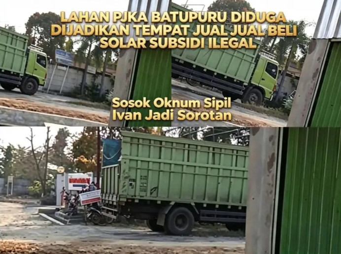 Lahan Milik PJKA di Batu Puru Diduga Tempat Bongkar Muat Solar Ilegal milik Oknum Sipil Ivan. 