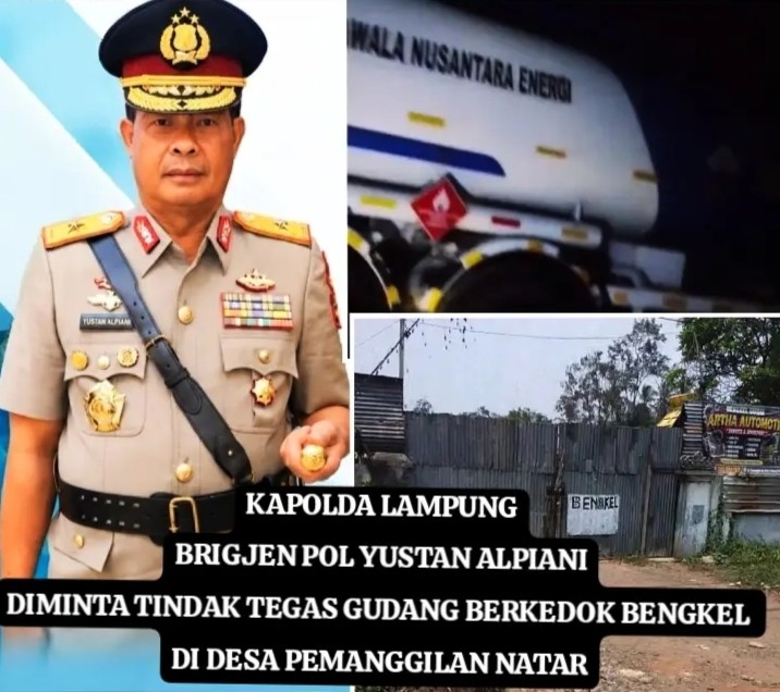 Kapolda Lampung Diminta Tindak Tegas Gudang Berkedok Bengkel di Natar 